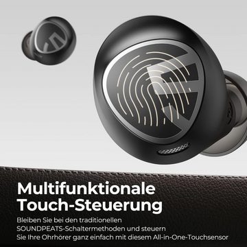 Soundpeats Mit IPX5,Mikrofon für klare Anrufe In-Ear-Kopfhörer (6-mm-Treiber für kräftige Bässe, weiche Mitten und klare Vocals; stabile Bluetooth 5.1-Verbindung., Perfekte Klangbegleiter Innovative Technologie für Komfort & Leistung)