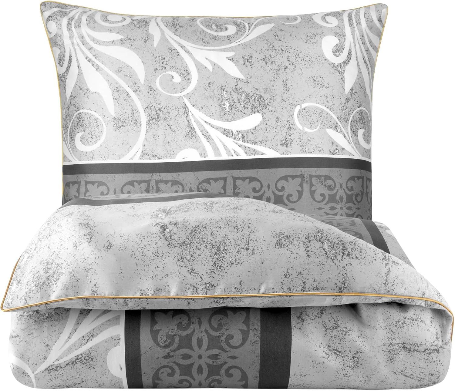 Aymando Bettwäsche Vena-Grey, 100% Baumwolle Mako günstig online kaufen