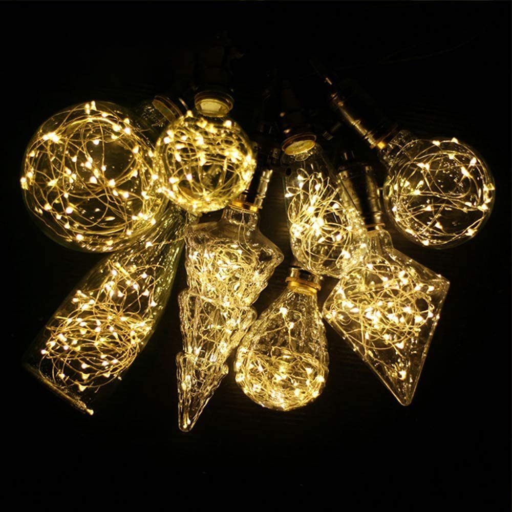 ZMH LED-Leuchtmittel LED Vintage Glühbirne E27 Fireworks 3W Diamant Warmweiß, E27, 2700k