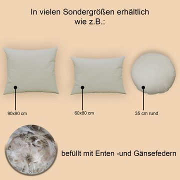 Kopfkissen 2er Pack Füllkissen Federn Kissen Inlett Kissenfüllung Kopfkissen, Haus und Deko, Bezug: Baumwolle, seitenschläfer,rückenschläfer,bauchschläfer