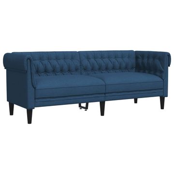 vidaXL Sofa 2-tlg. Sofagarnitur Blau Stoff