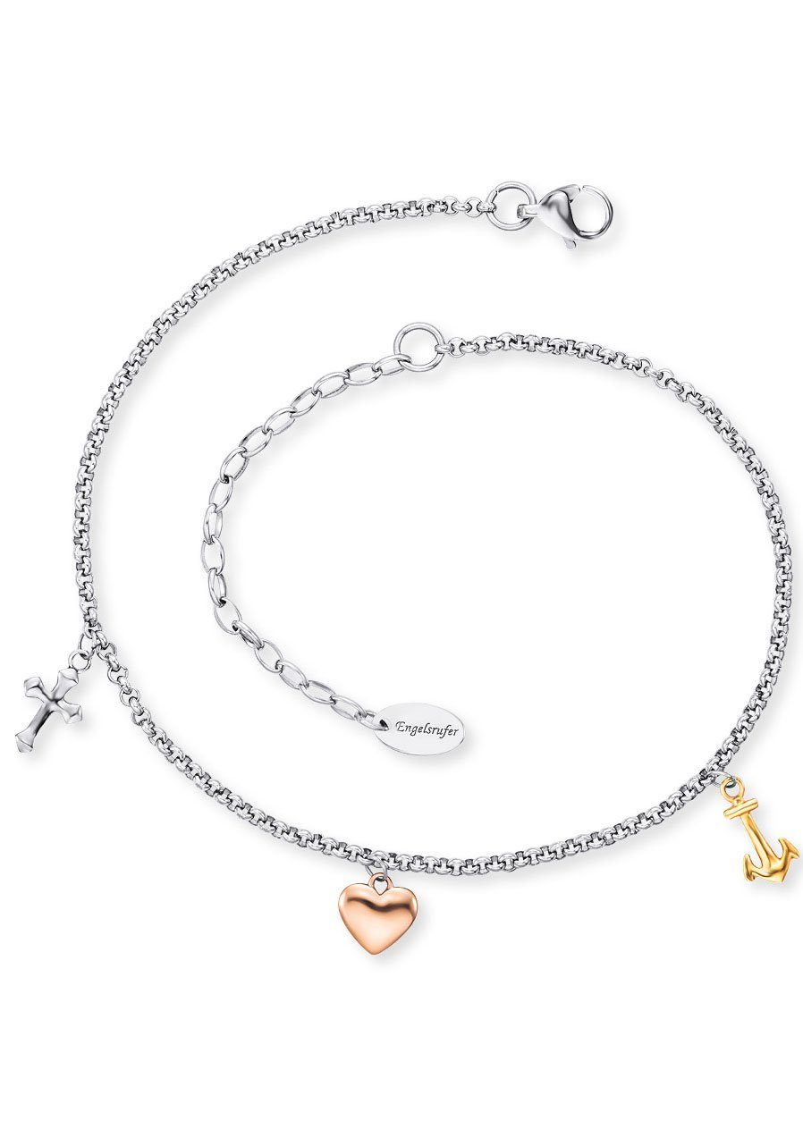 Engelsrufer Fußkette mit Anhänger Love & Hope - Glaube Liebe Hoffnung