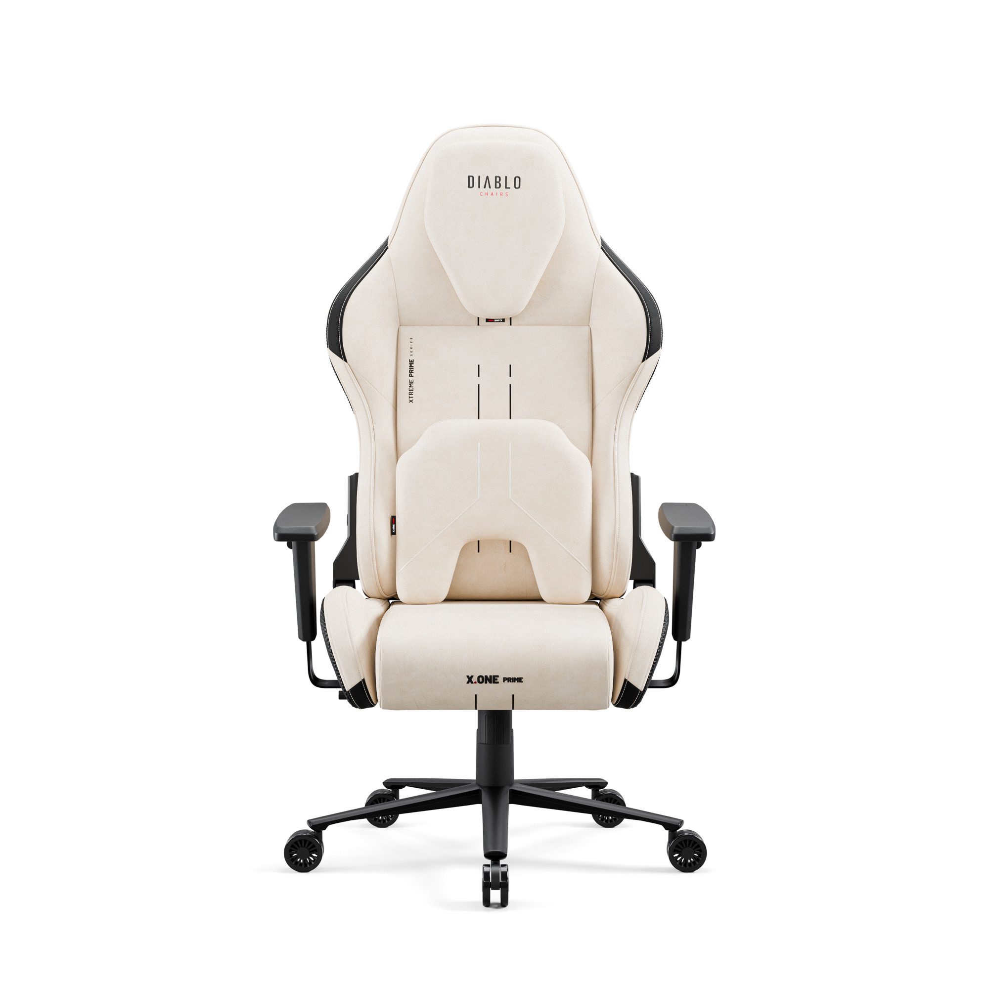 DIABLO CHAIRS Gaming-Stuhl X.One Prime Stoff ergonomisch Metallbasis 140kg CoolComfort (Magnetische Kopfstütze, Höhenverstellbare Armlehnen, Kühlender Sitz), Ko – Bild 2 von 5
