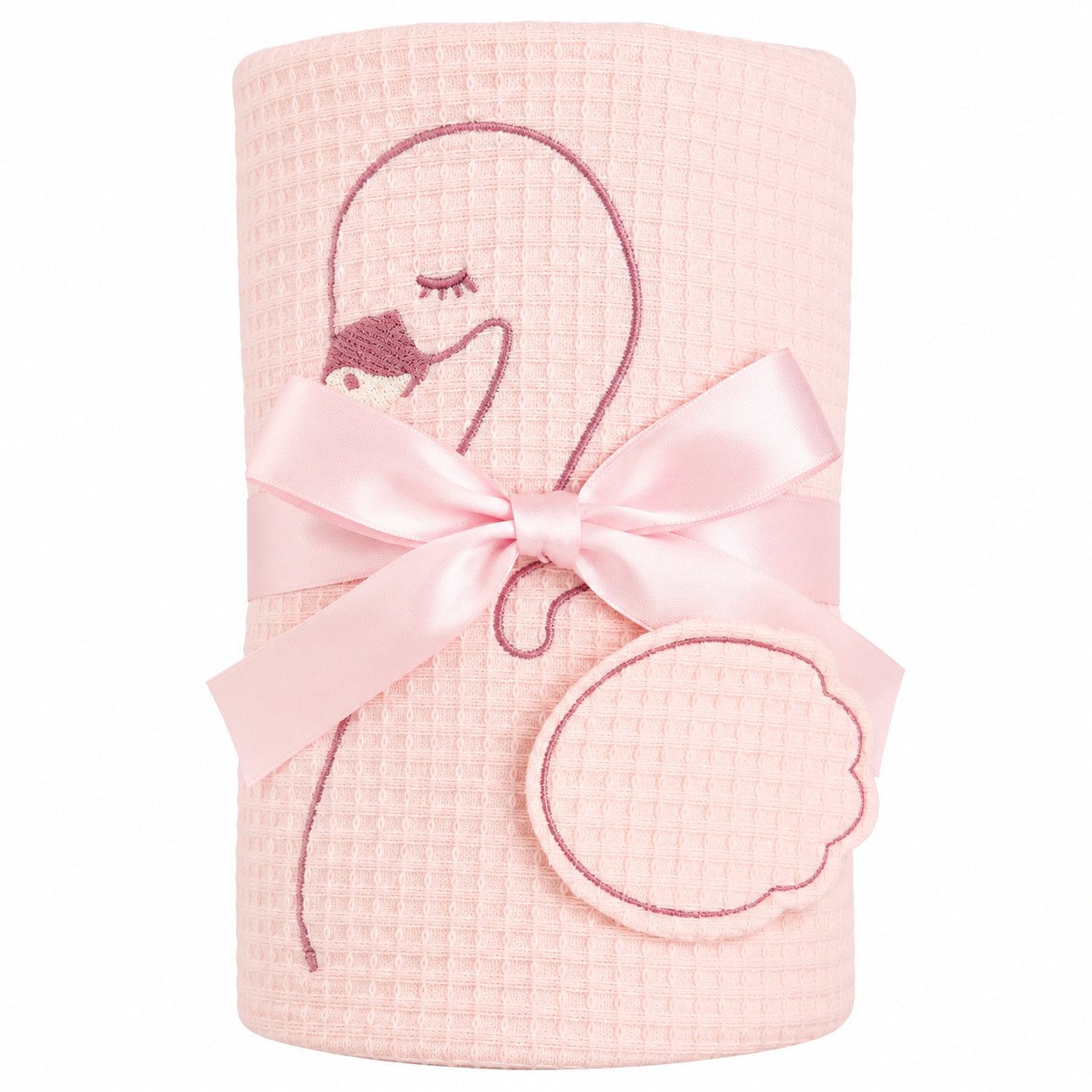 Babydecke 80x100 cm aus Baumwolle,Waffeloptik, Wendedecke, Kuscheldecke Rosa, soma, Wendedecke mit Waffeloptik Waffeldecke