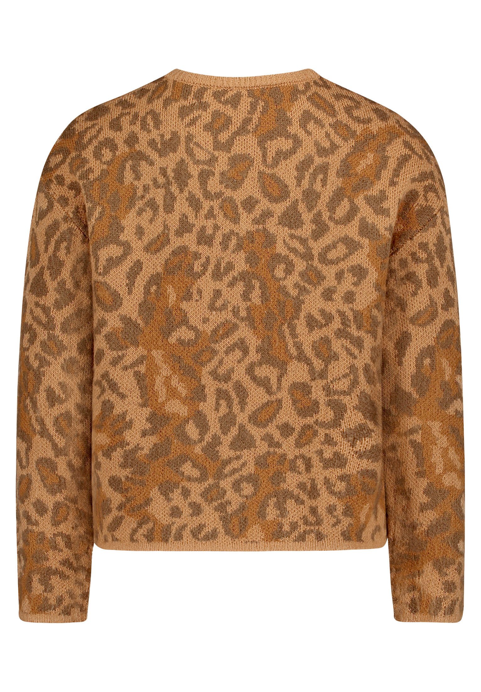 Cartoon Strickjacke Damen mit Rundhalsausschnitt (1-tlg)