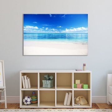 WallSpirit Leinwandbild "Strand und Meer" - XXL Wandbild, Leinwand geeignet für alle Wohnbereiche
