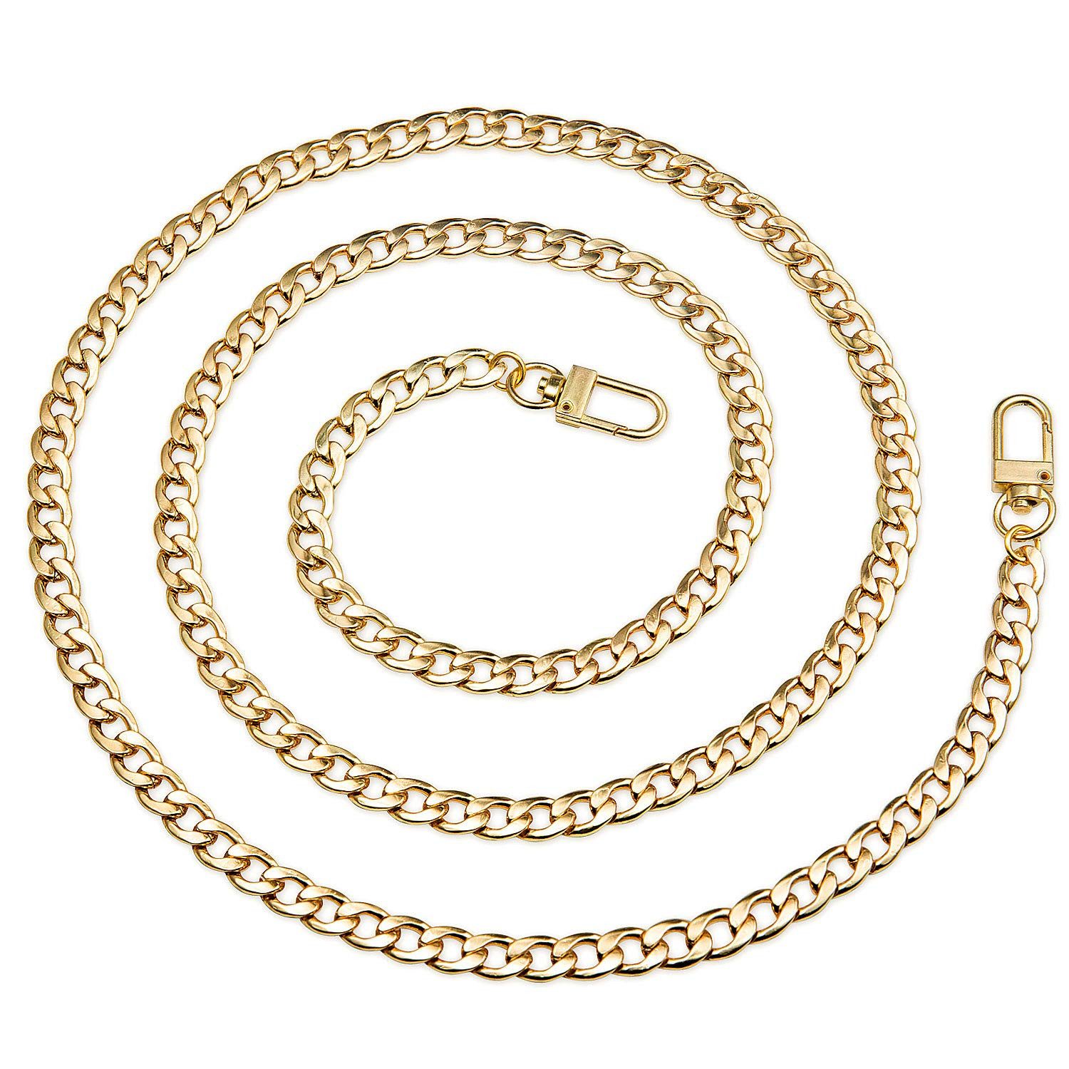 FOUORTUNATE-BEE Schulterriemen Ersatz-Taschenriemen 120 cm, Schulter Handtaschen, goldene Kette Verstellbarer Taschenriemen, Ersatzriemen für Schulter und Handtaschen