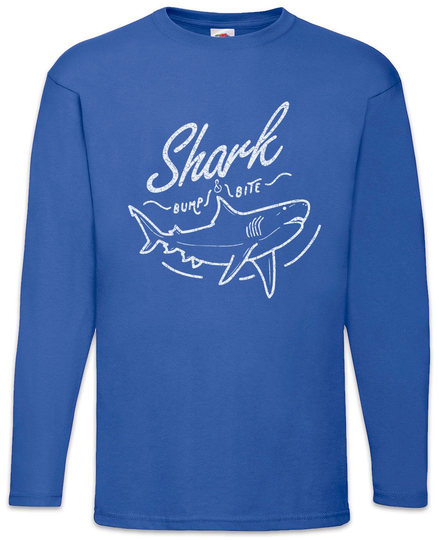 Langarmshirt Shark Bump & Bite Langarm T-Shirt Hai Jaws Haie Boxer Surfer Surfen