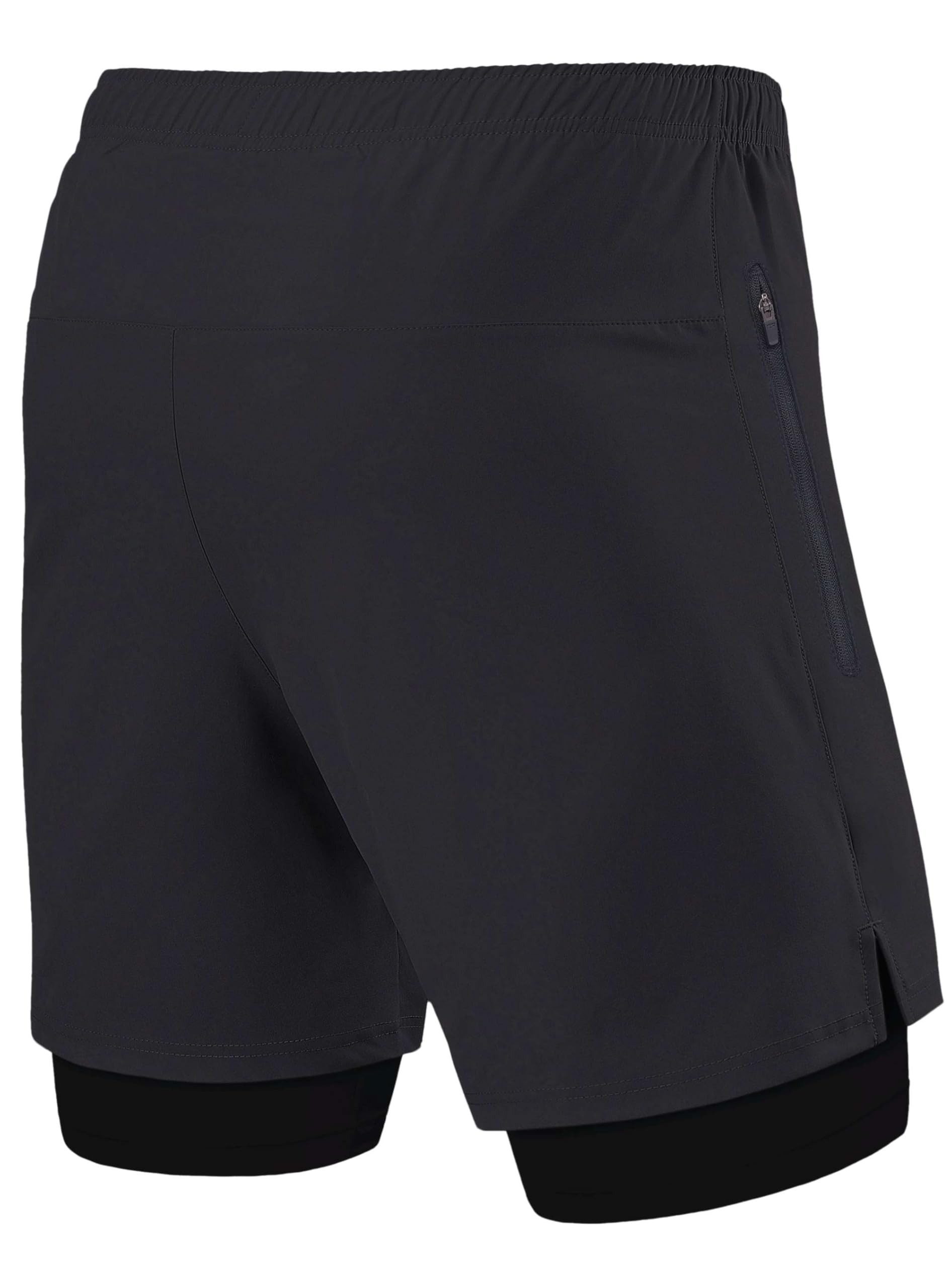 TCA Trainingsshorts TCA Herren 2-in-1 Laufhose mit Kompressionshose - Grau, günstig online kaufen