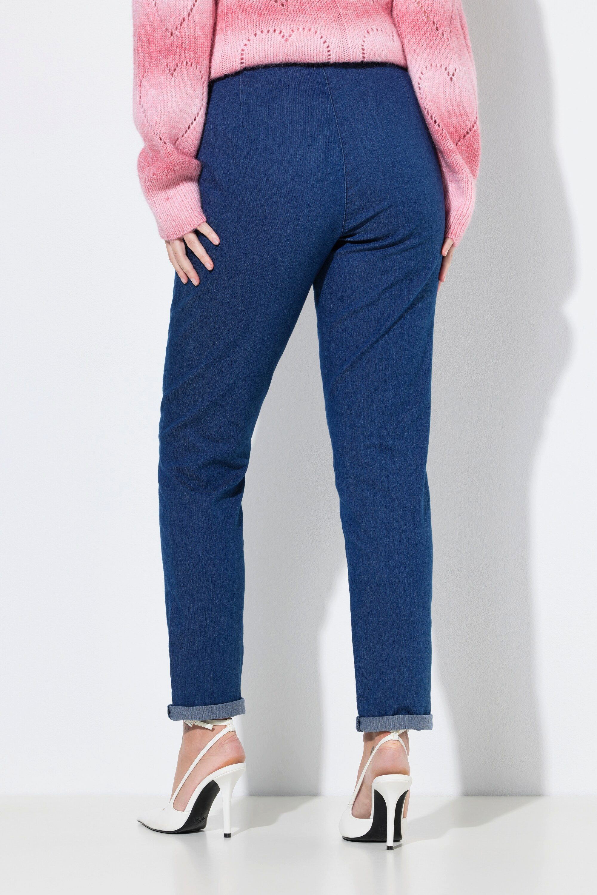 MIAMODA Funktionshose Hose Tapered Fit Taschen mit Rüsche