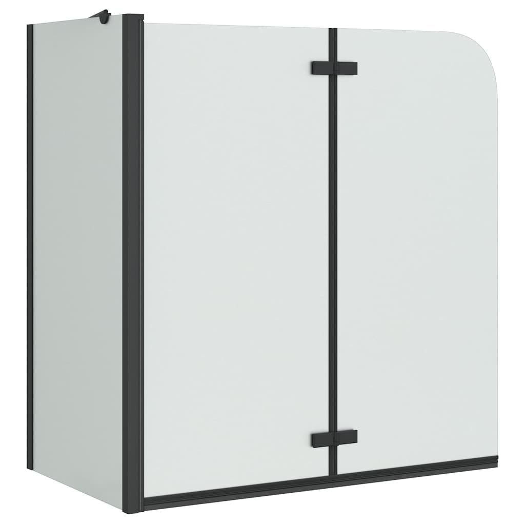 vidaXL Duschwand Bad-Duschschirm Schwarz 120 x 68 x 130 cm, (1 tlg)