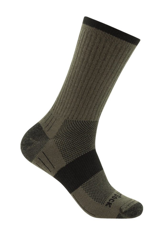 Wrightsock Wandersocken Crew Escape (extra Frottee-Polsterung, mitteldick) olivegrün - 1 Paar