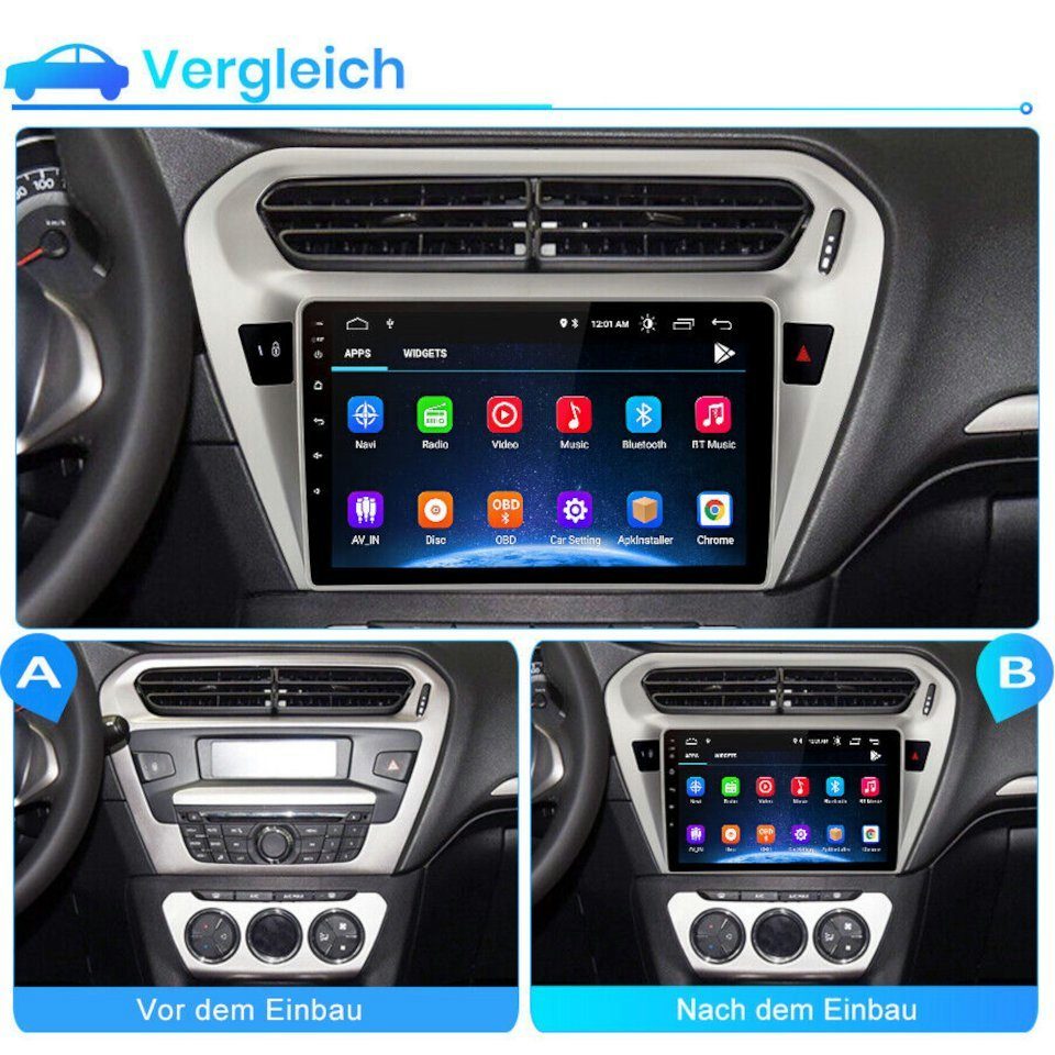 301 Zoll Autoradio Elysee und 2014-2018 11 Für Android Peugeot Citroen 9 GABITECH