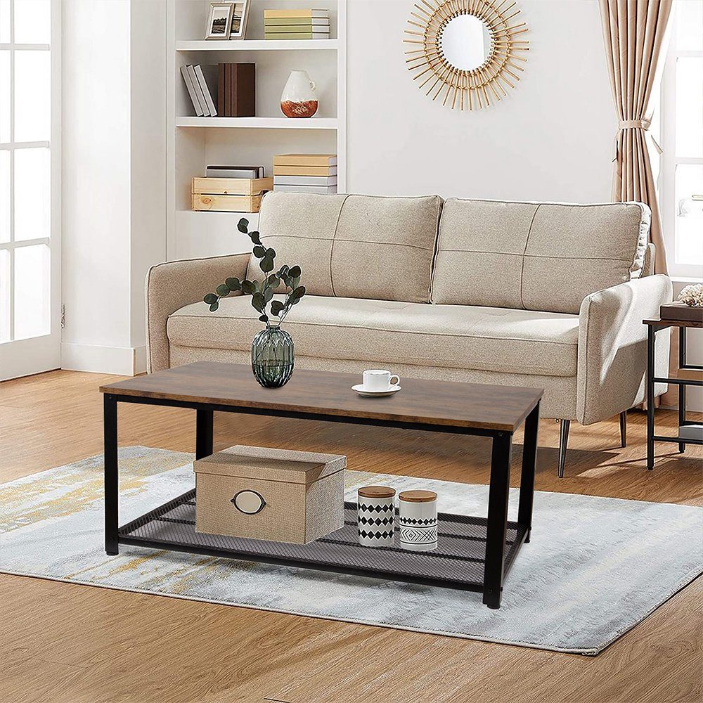 Happy Home Couchtisch Couchtisch Fernsehtisch mit Ablage HWT46-HOL