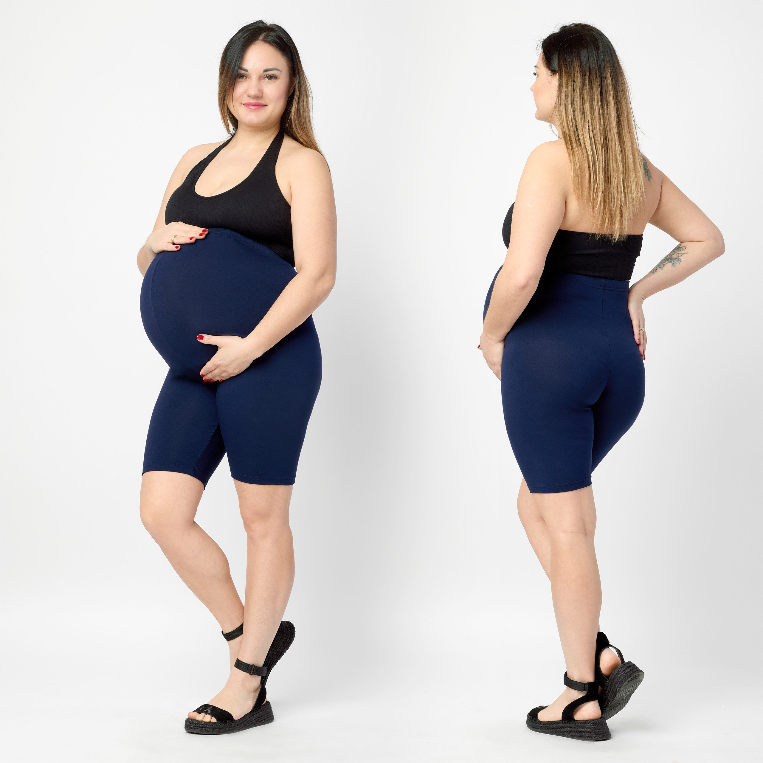 Merry Style Umstandsleggings Große Größen Damen kurze Umstandstights aus Viskose MS10-462 (1-tlg)