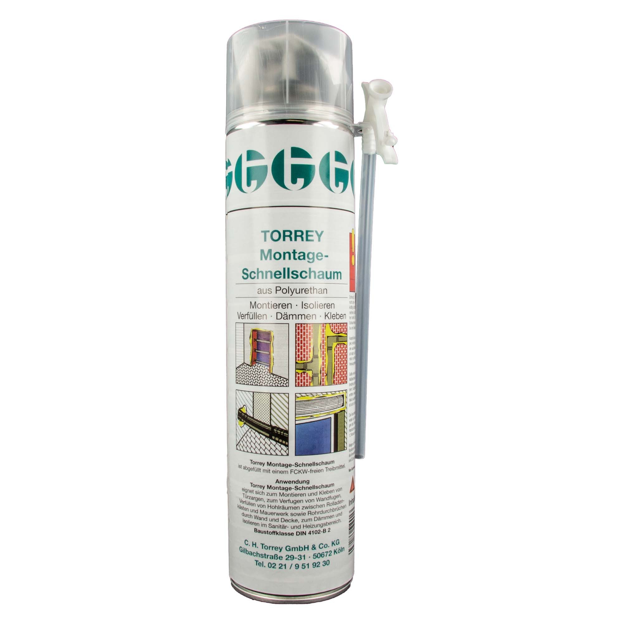 C. Herbert Torrey GmbH & Co. KG Bauschaumpistole PU - Montageschaum B2, Dose mit 600 ml, Schnell - Bauschaum
