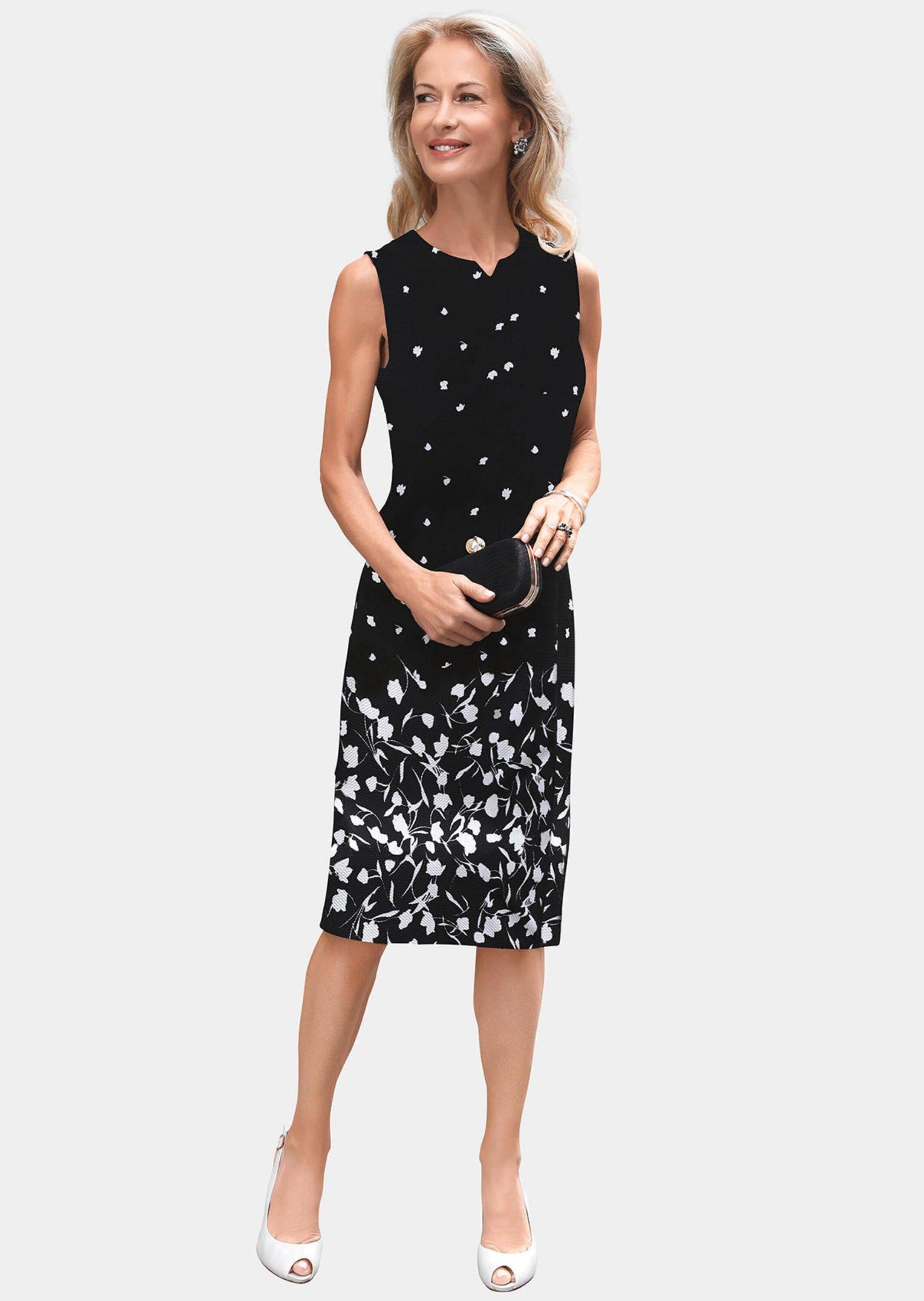 GOLDNER Etuikleid Kurzgröße: Elegantes Kleid mit modischem Druck günstig online kaufen