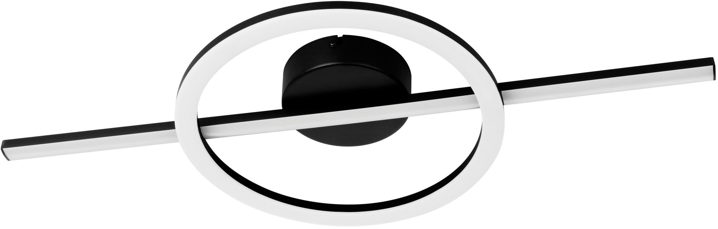 EGLO Deckenleuchte AGOSTINO Deckenlampe - Stahl, Kunststoff - LED - 19,5W - IP20, LED fest integriert, Kaltweiß, Neutralweiß, Warmweiß, Wohzimmerlampe, Esszimmerlampe, Flur, Schlafzimmer, L66 x B30 x H6 cm