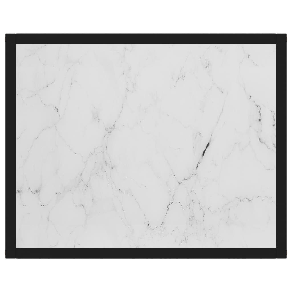 (LxBxH: aus Schwarz 50x40x40 Weiß in 3004662 möbelando Glas Beistelltisch cm), und