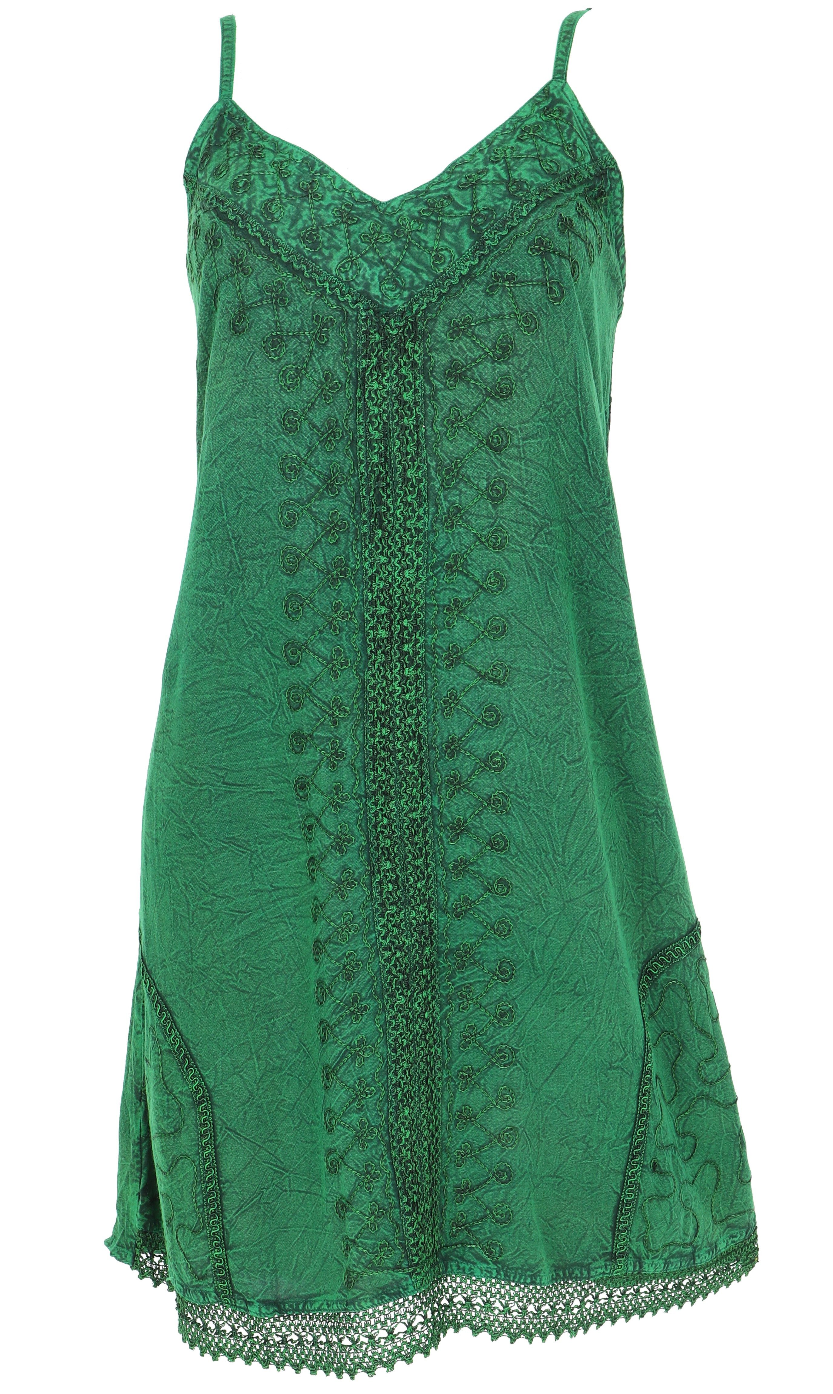 Guru-Shop Midikleid Besticktes indisches Boho Kleid, Sommerkleid,.. alternative Bekleidung