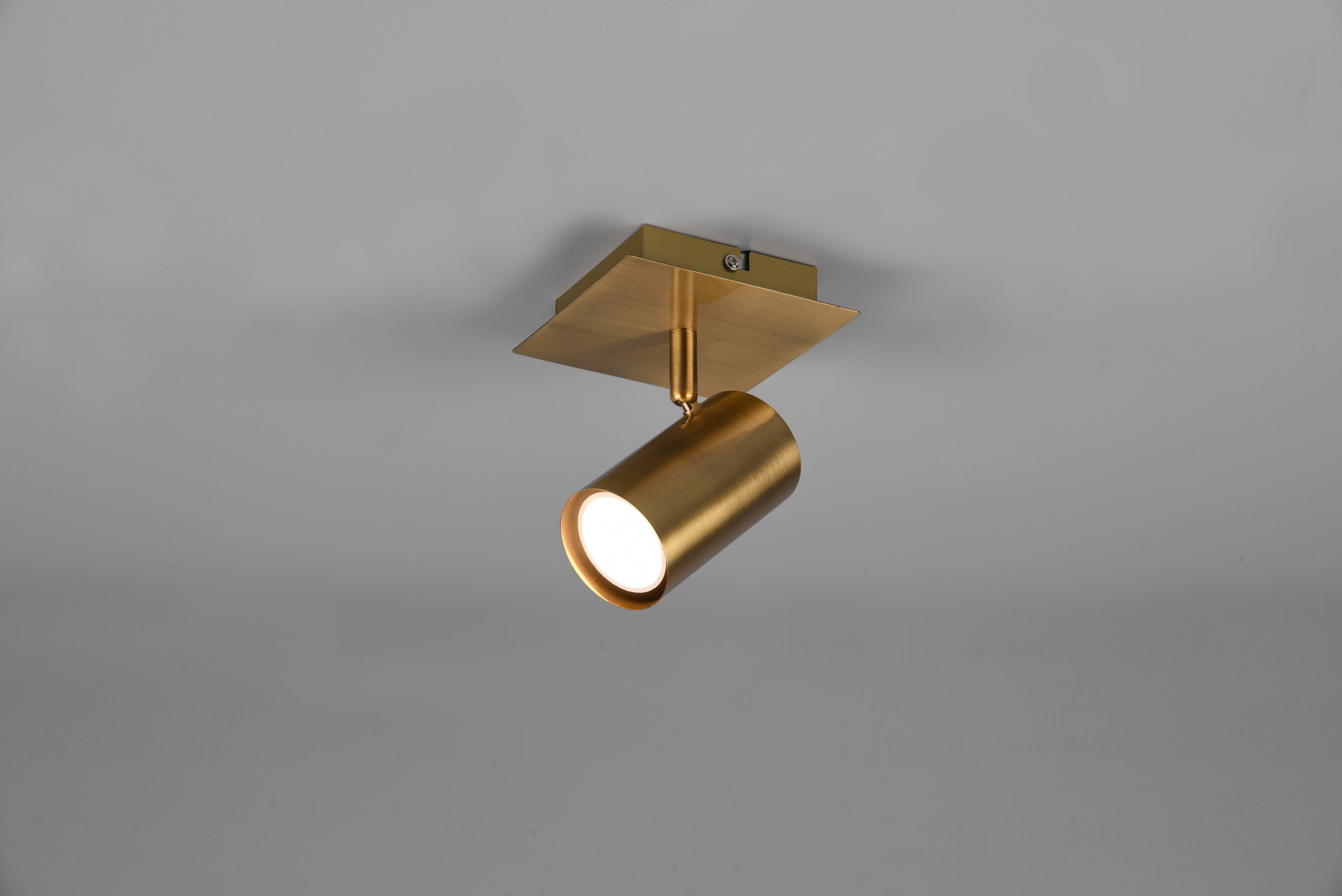 TRIO Leuchten Deckenspot Marley, ohne Leuchtmittel, Leuchtmittel frei wählbar; Altmessingoptik, Spots dreh- und schwenkbar