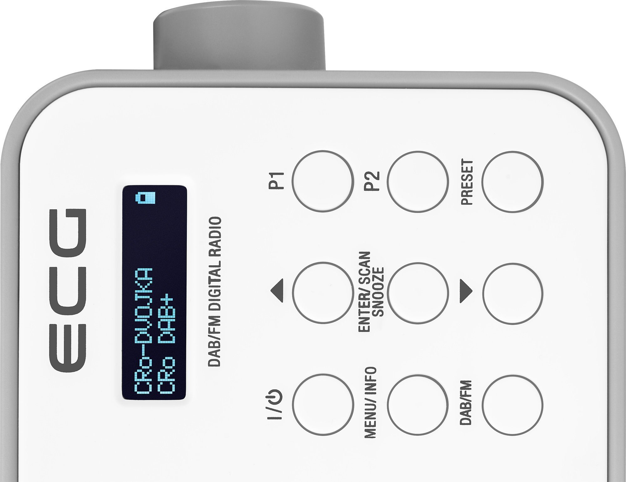 DAB+, (DAB) FM, (Digitalradio 1,00 Black Tragbar, Tragbar) Digitalradio RD USB, DAB ECG Snoozer, 110 W, Timer, (DAB), FM, Wecker,