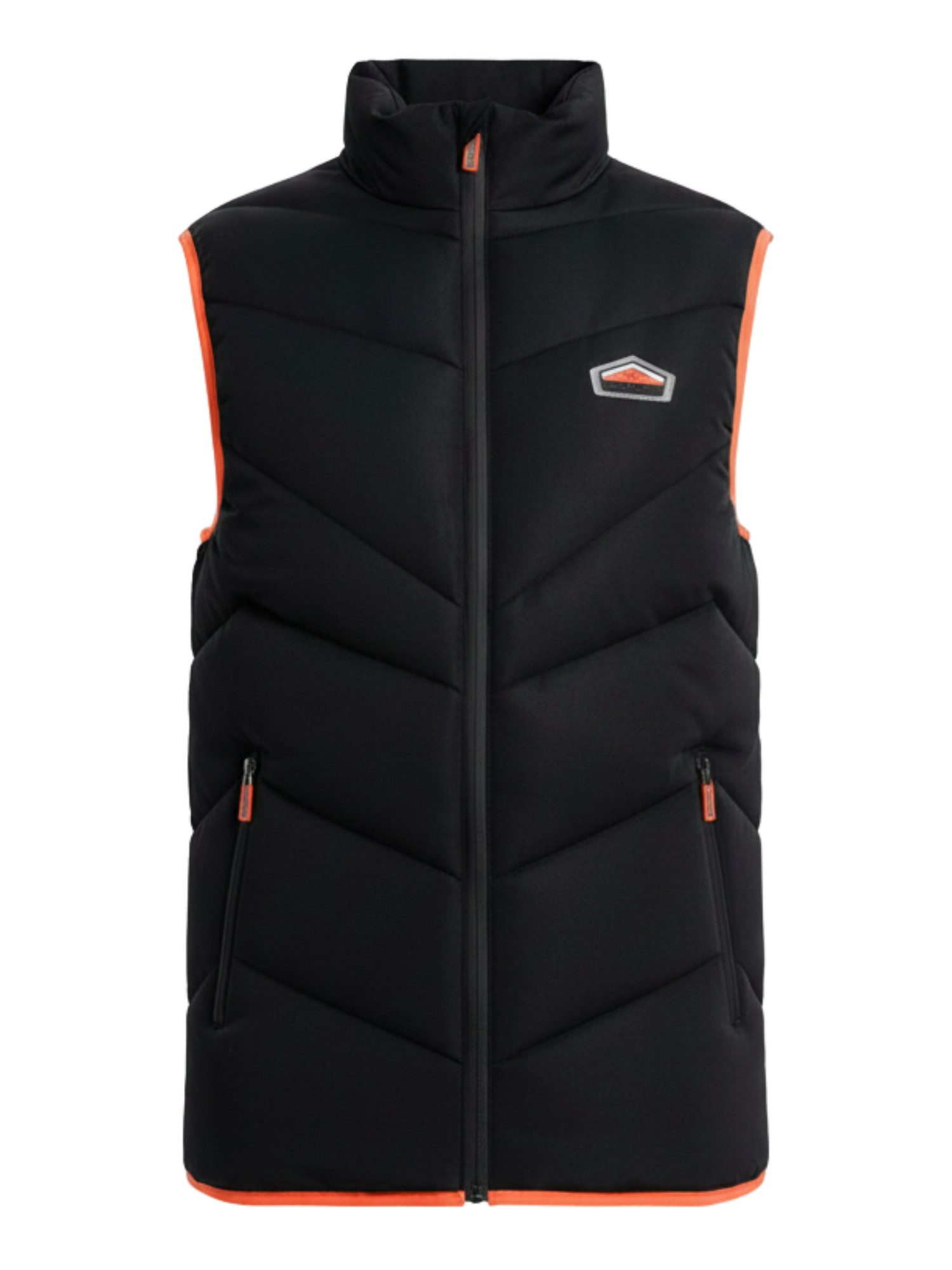 OMBRE Steppweste Herren Outdoor Steppweste mit hohem Kragen Schwarz S/M (kein Set, 1-tlg)