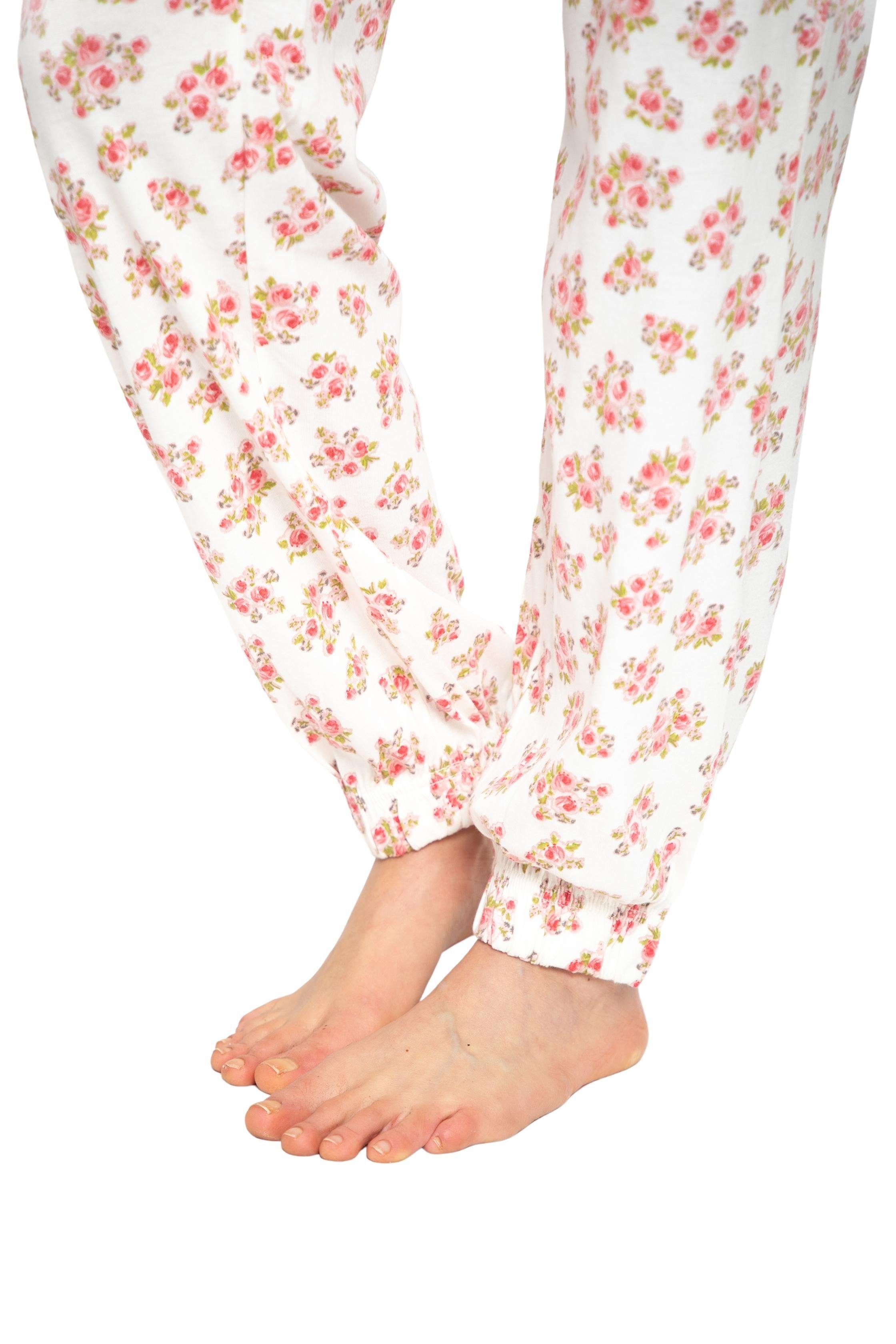 und Pyjama Consult-Tex Damen Schlafanzug Pyjama Ziernähten DW901 Paspelierungen (Spar-Set) mit