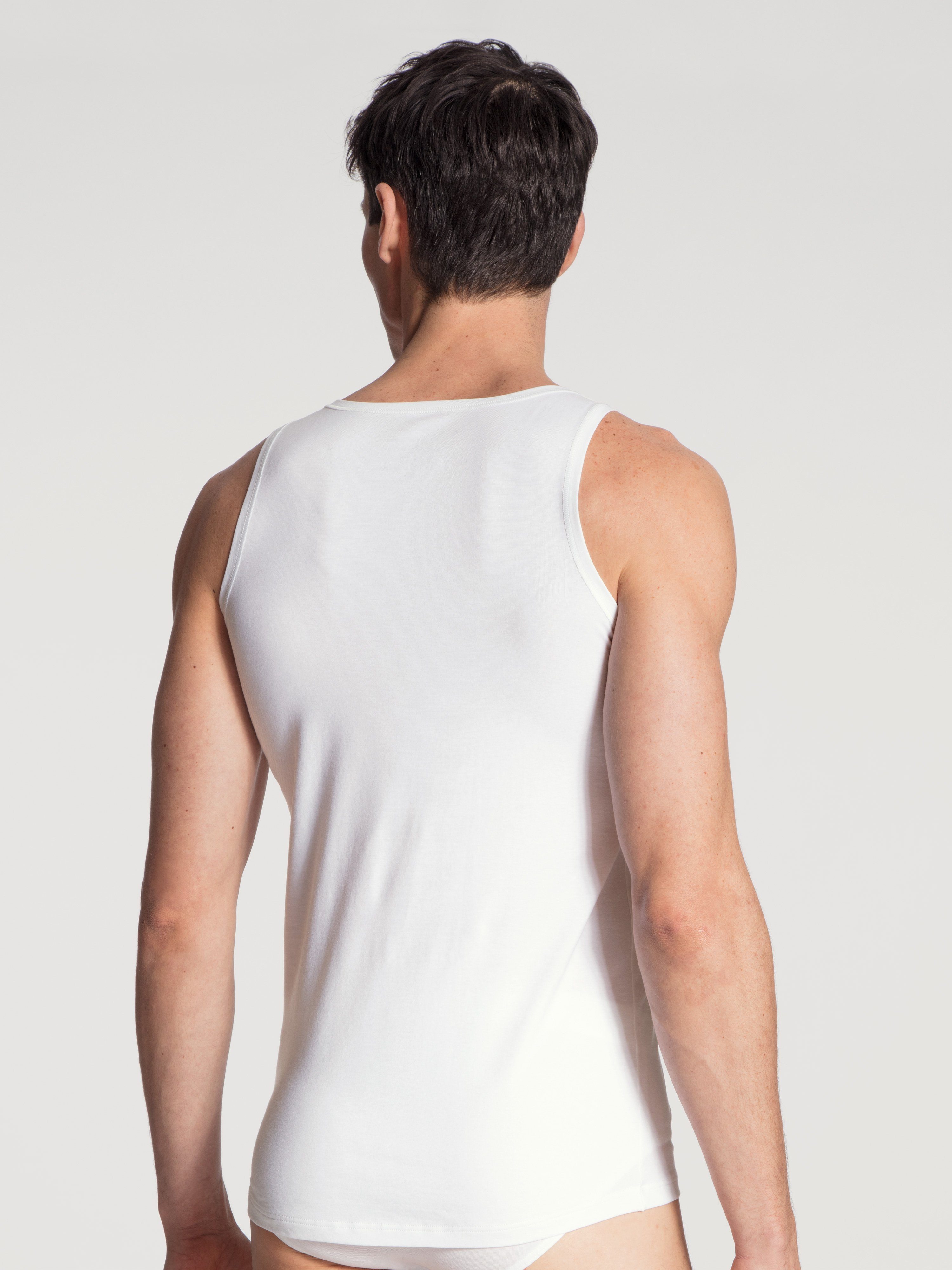 CALIDA Achseltop mit Cotton weiss Code Athletic-Shirt Rundhals-Ausschnitt