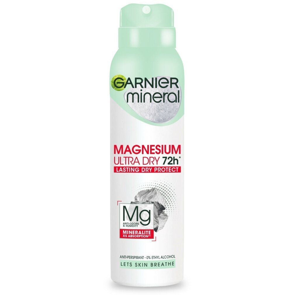 GARNIER Deo-Roller Mineral Spray Deodorant Magnesium Ultra Dry 72h - 150ml