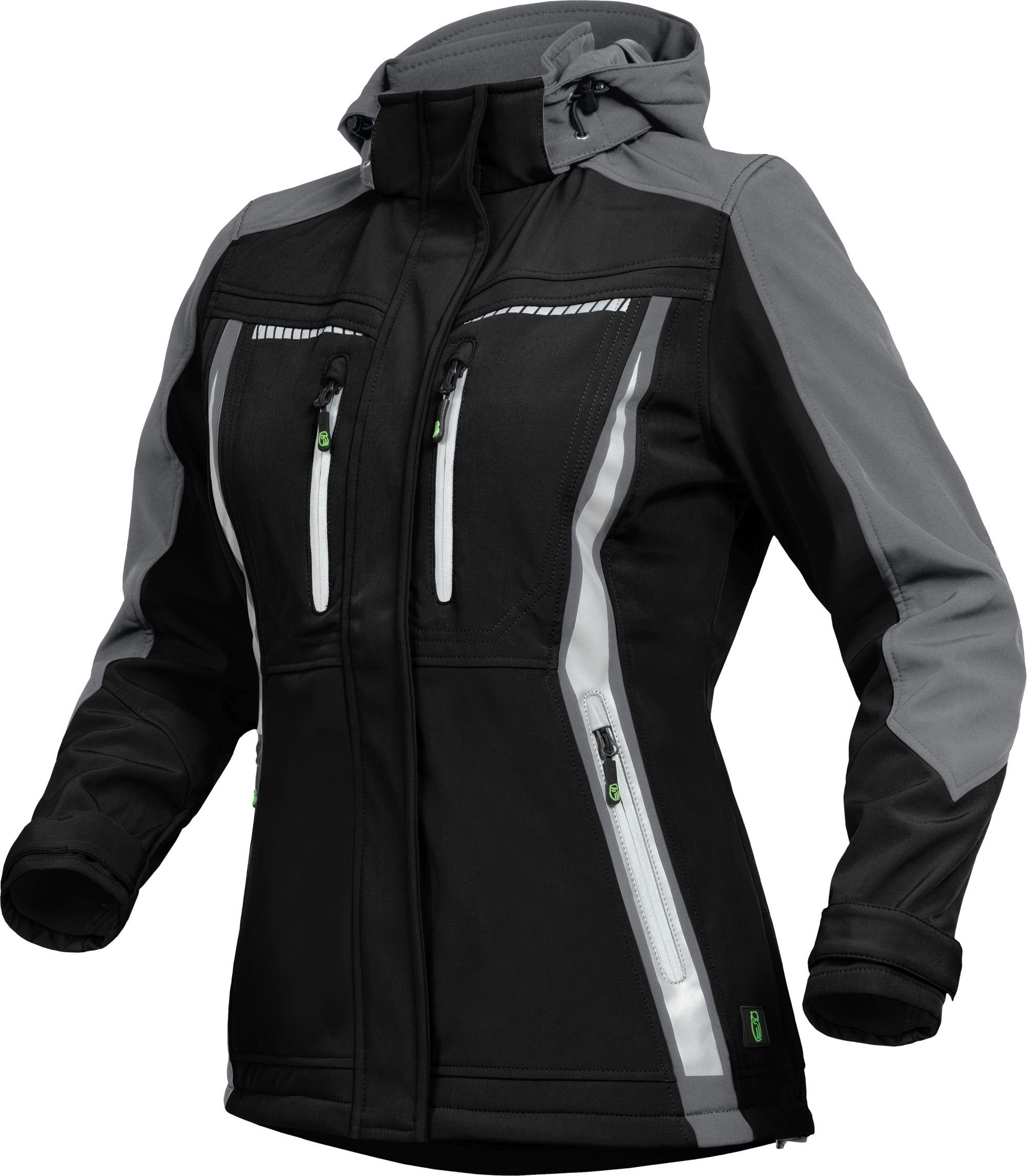 Softshelljacke schwarz/grau Softshelljacke Damen Leibwächter Flex-Line