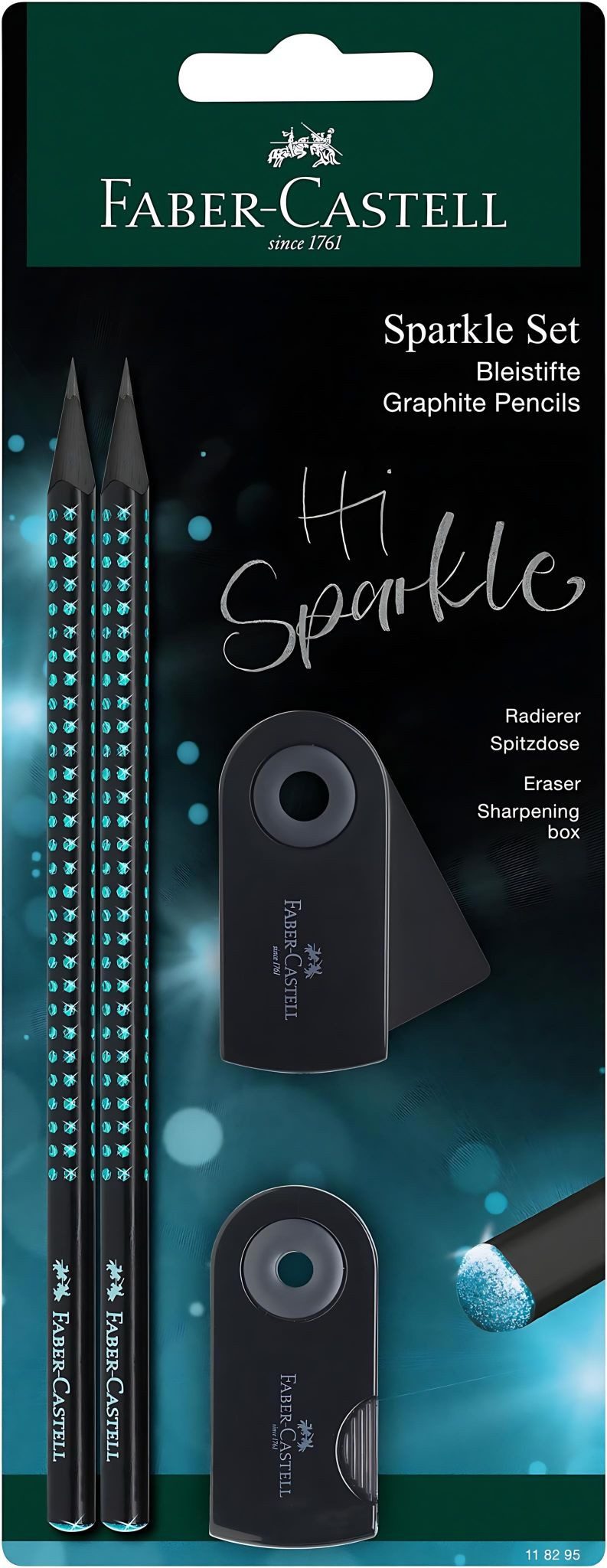 Faber-Castell Bleistift Faber Castell Bleistiftset Sparkle 2 Bleist B Rad+Sp ocean