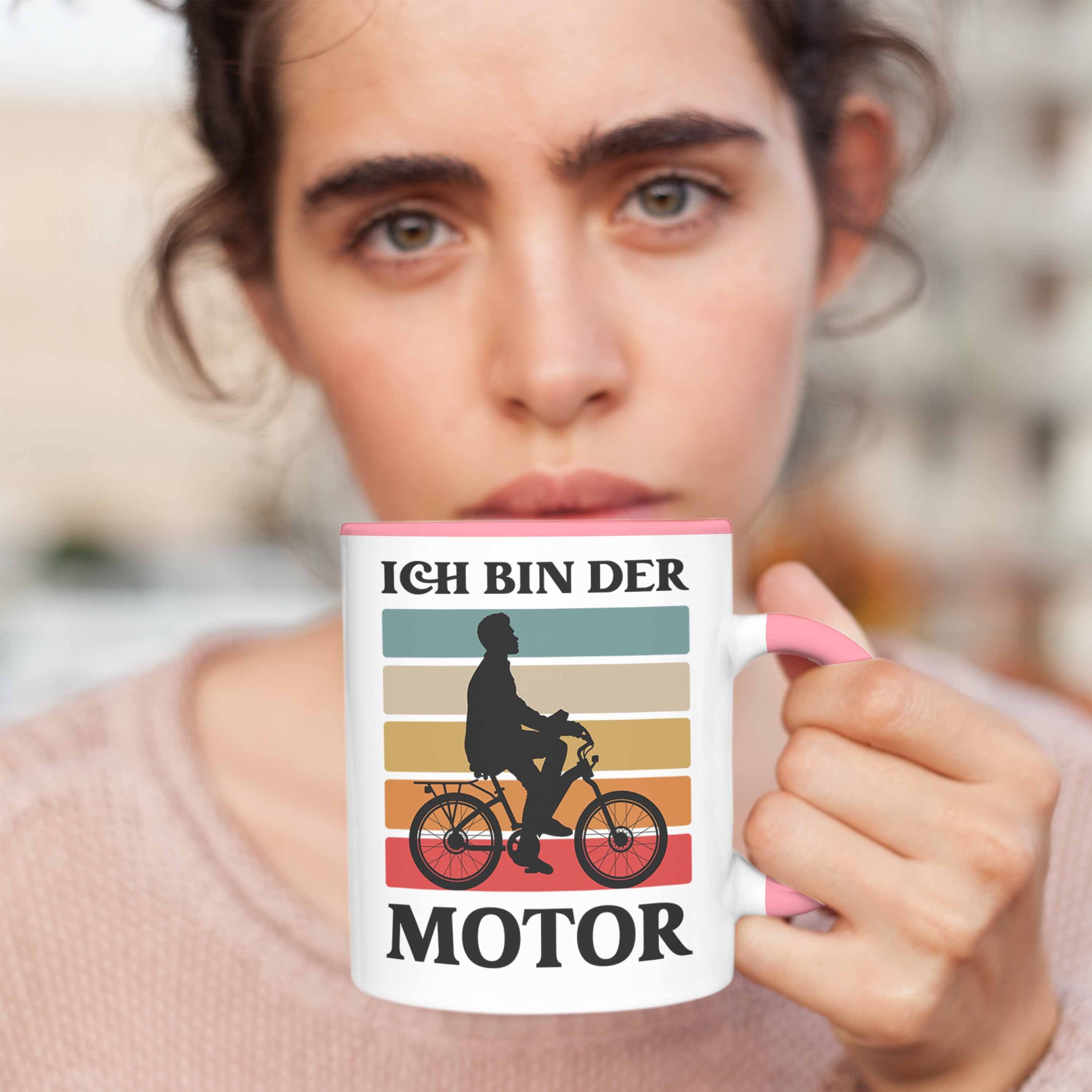 Trendation Tasse Trendation Fahrradfahrer Rennrad Spruch Rosa Lustig Tasse - Radfahrer Mountainbike Geschenkidee mit Geschenk