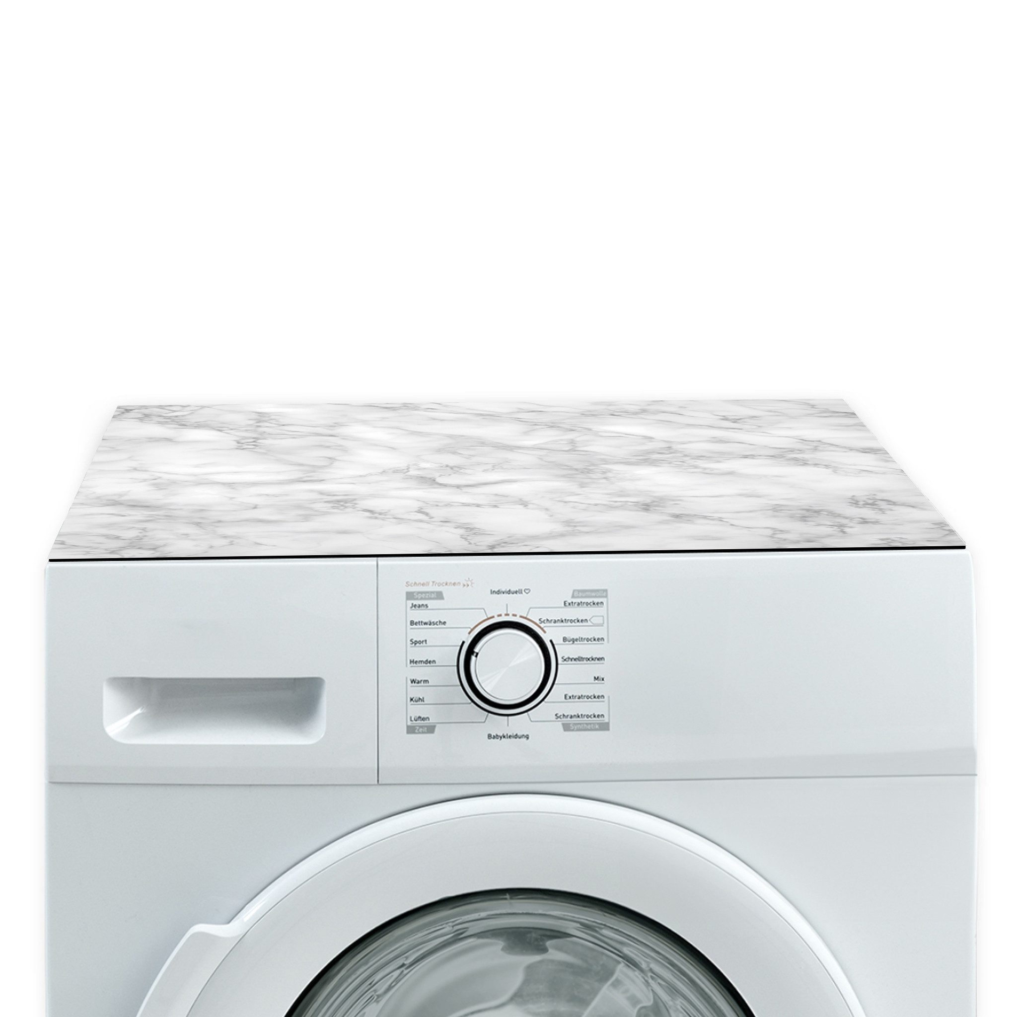 Tabletop Antirutschmatte Waschmaschinen-Auflage Stein-Optik Marmor hell rutschfest, waschbar, 1-St., Textil-Finish Gummi-Matte als Trockner Waschmaschinen-Unterlage