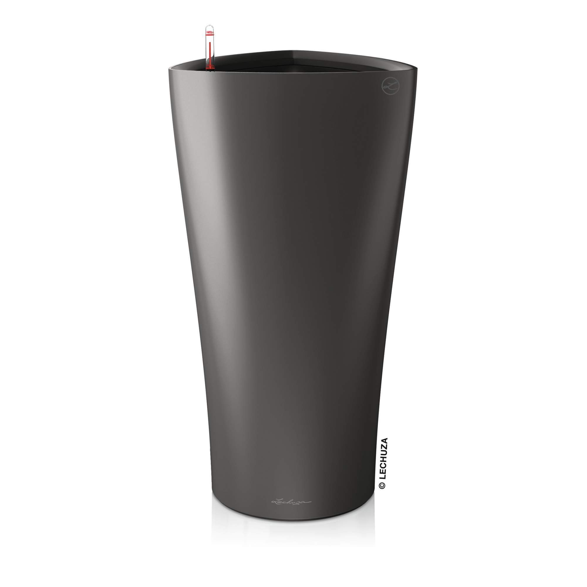 Pflanzkübel Delta 40 - anthrazit metallic, mit Wasserspeicher