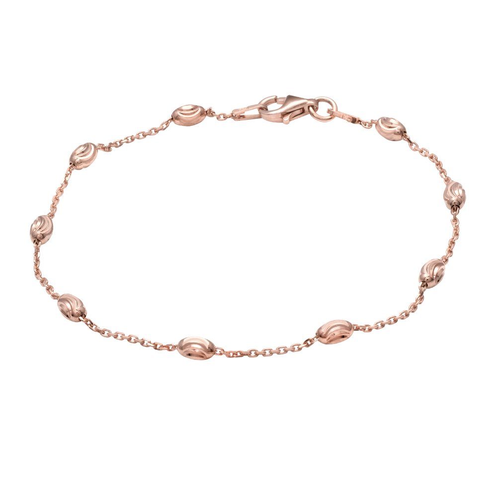 Materia Armkette Damen Rosegold Kugeln 19cm SA-68, Sterlingsilber, roseverg günstig online kaufen