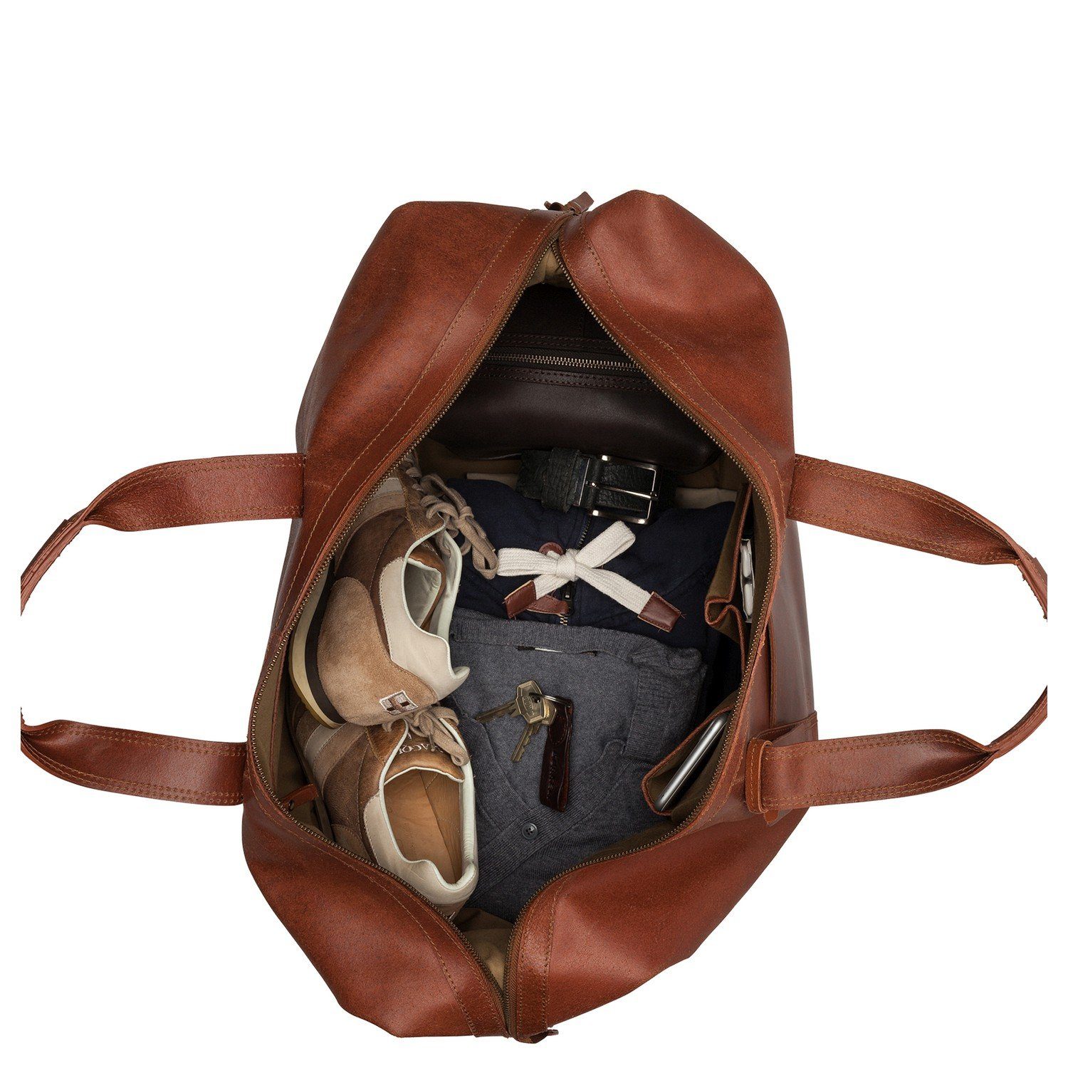 Reisetasche (1-tlg) cognac 56 Sem - Burkley Vintage cm Weekender