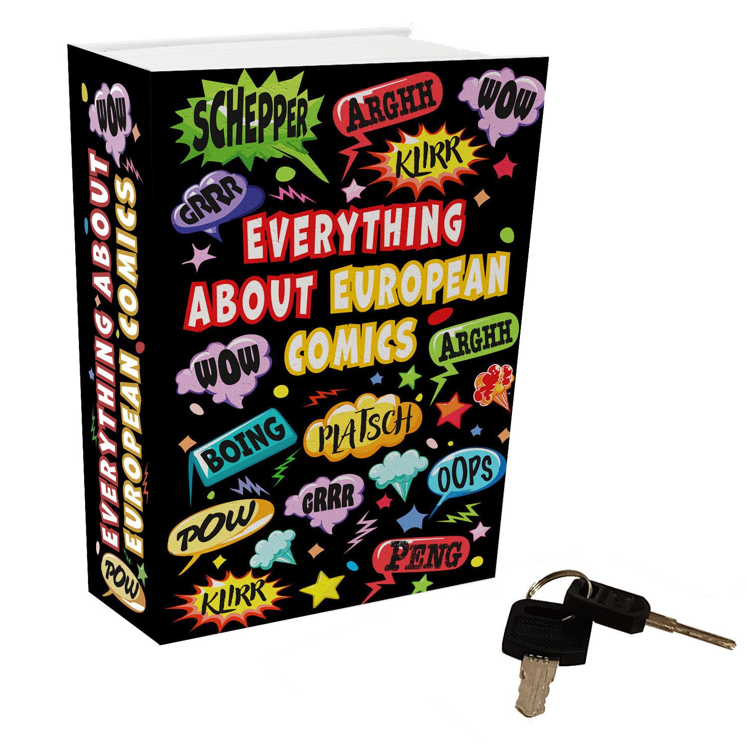 speecheese Buchtresor Comic Fan Booksafe mit Spruch: European Comics