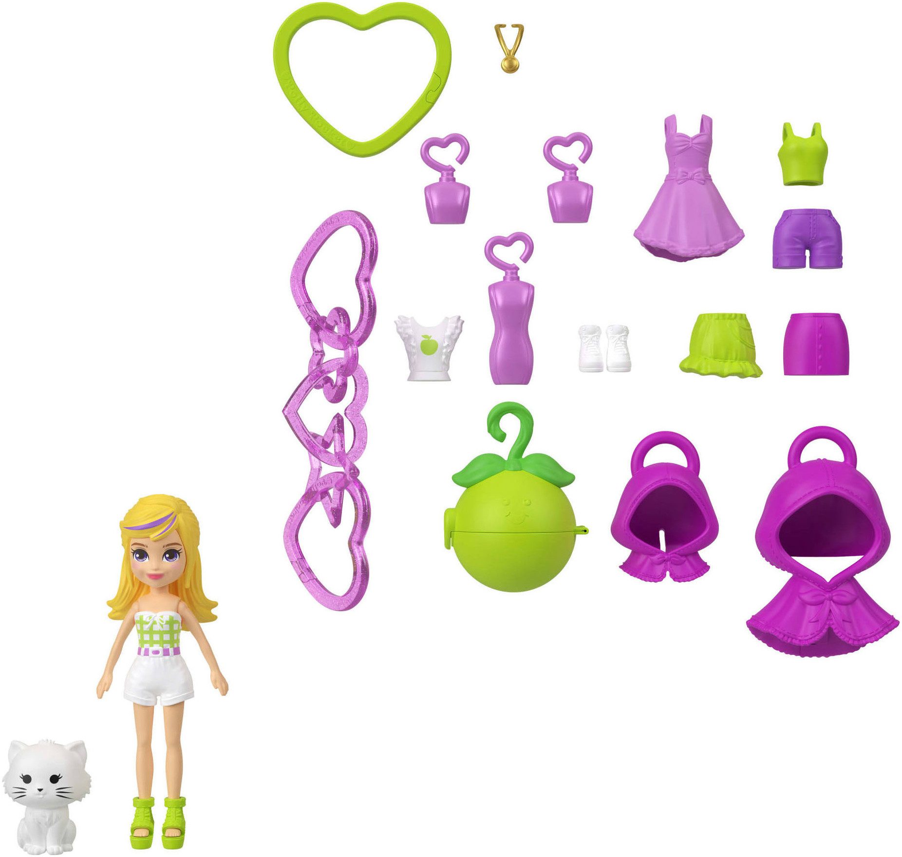 Polly Pocket Spielwelt Anhänger, Lieferung erfolgt sortiert - Abbildungen dienen als Beispiele