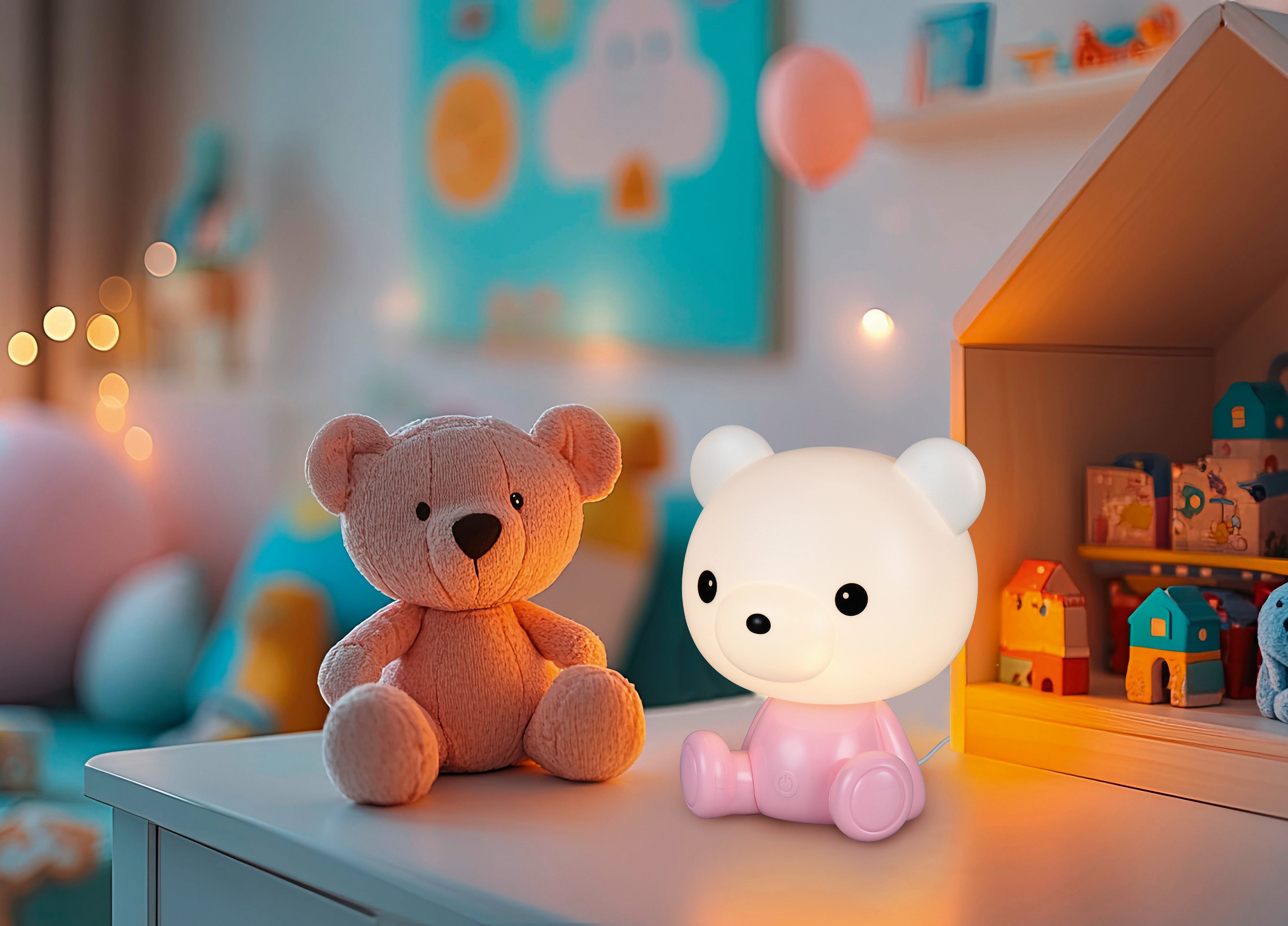 Reality Leuchten LED Tischleuchte CUTIE, Kinderzimmer Tischleuchte Nachttis günstig online kaufen