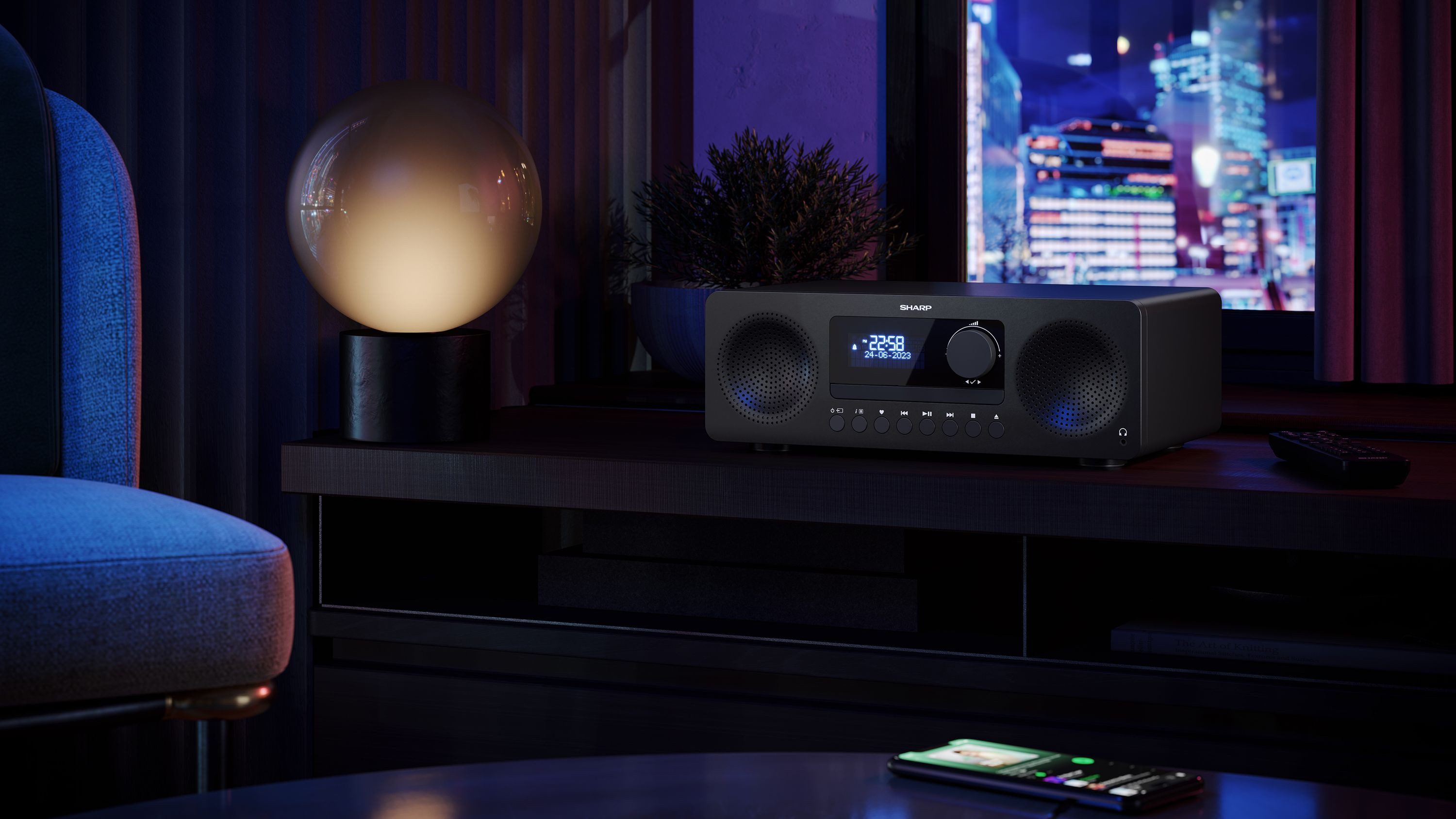 Sharp XL-B720D Tokyo Digitalradio (DAB) (DAB+, UKW (FM), 60 W, Digitalradio mit CD-Player und Bluetooth)