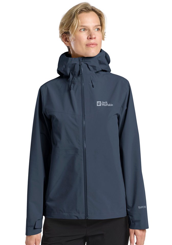 Jack Wolfskin Funktionsjacke HIGHEST PEAK 3L JKT W mit mehreren Taschen, atmungsaktiv, wasserdicht, winddicht