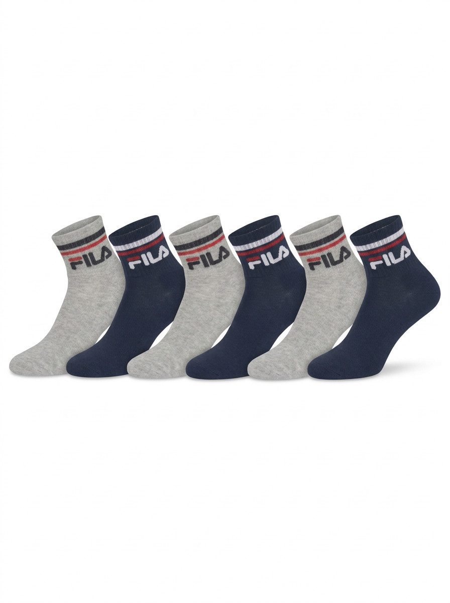 Fila Kurzsocken UNISEX QUARTER PLAIN SOCKS (6 Paar) mit Logo-Schriftzug