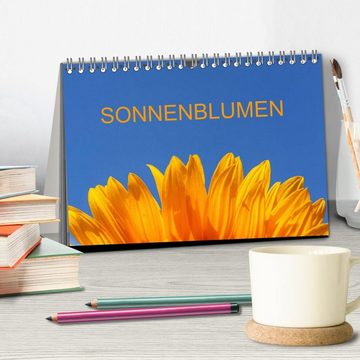 CALVENDO Wandkalender Sonnenblumen (Tischkalender 2024 DIN A5 quer), CALVENDO Monatskalender