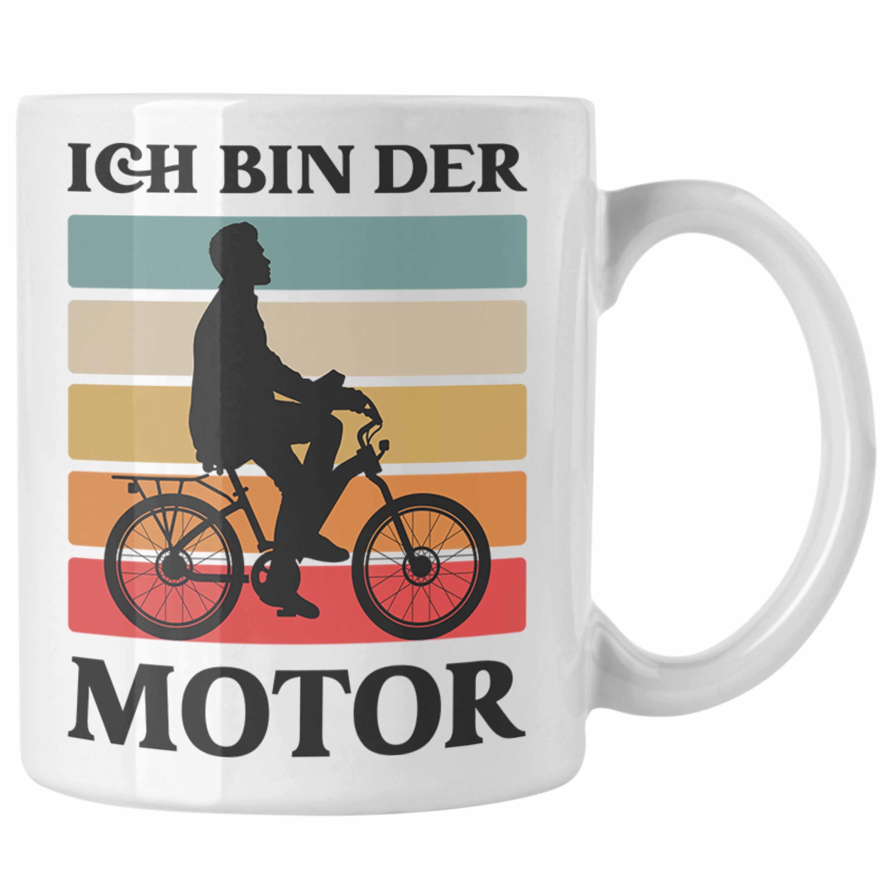 Trendation Tasse Trendation - Fahrradfahrer Geschenk Tasse mit Spruch Rennrad Mountainbike Geschenkidee Radfahrer Lustig Weiss
