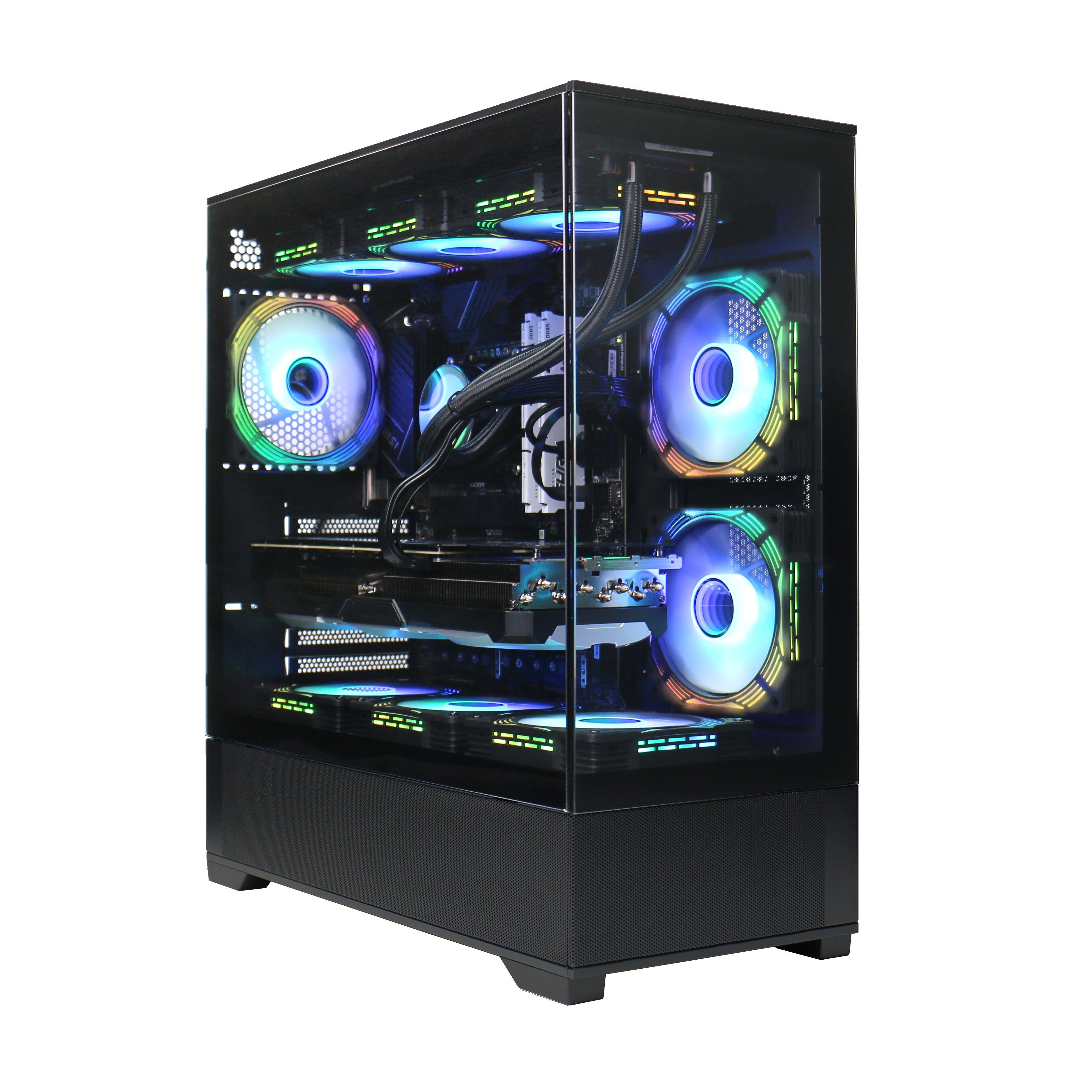 GAMEMAX Vista AB 7504 Gaming-PC (AMD Ryzen 7 9700X, RTX 5070Ti, 32 GB RAM, 1000 GB SSD, Wasserkühlung, Windows 11, DDR5 RAM, Gen4 SSD)