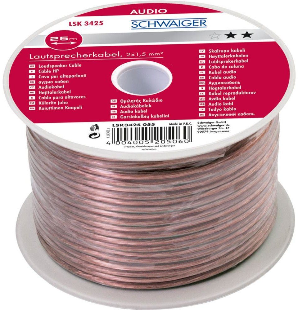 Schwaiger Schwaiger Lautsprecherkabel LSK3425 055 Audio- & Video-Adapter