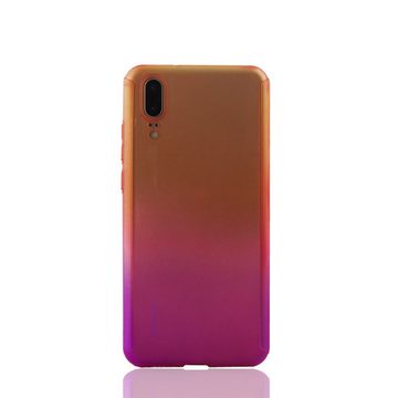 König Design Handyhülle Huawei P20, Huawei P20 Handyhülle 360 Grad Schutz Full Cover Mehrfarbig