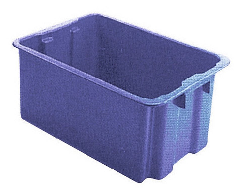 LA KA PE Stapelbox (60 Liter), Drehstapelbehälter 60 l 650 x 450 x 280 mm blau