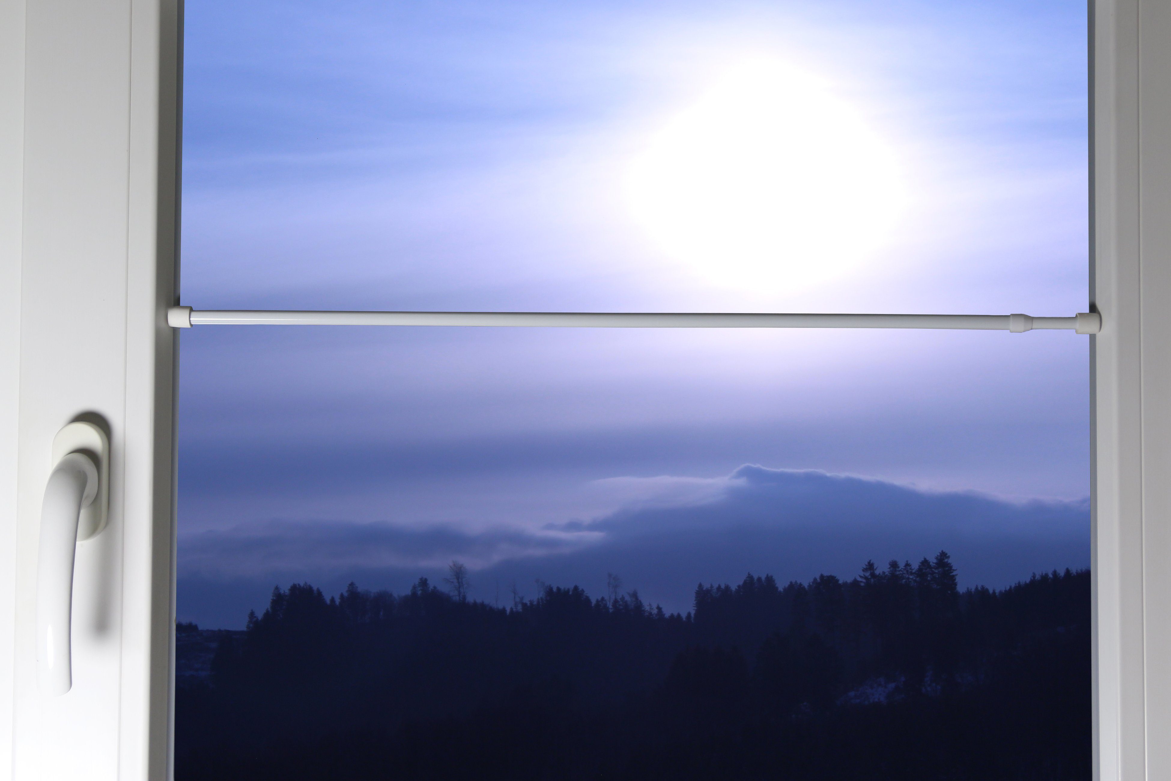 Deco-Raum Klemmstange Vitragenstange, ausdrehbar, geklemmt, ohne Bohren